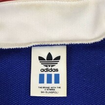 adidas/アディダス★大阪　交野FC　ジャージ/トラックジャケット【メンズL/ホワイト×ブルー】フットボール◆BG731_画像5