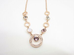 GUESS ゲス 5 STONE CIRC NECKLACE (ROSE GOLD) □UA9348