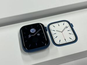 ☆即決 ほぼ新品 Apple Watch series7 45mm ブルーアルミニウム 青 アップルウォッチ GPSモデル バンド新品 シリーズ7 バッテリー100%