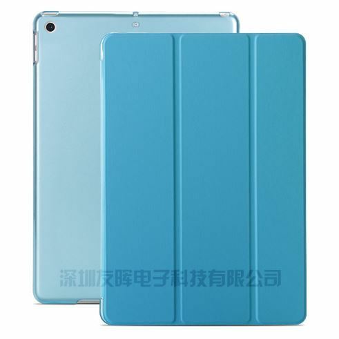 ★送料無料★【新品 未使用】iPadカバー　ケース　アイパッド　10.2インチ　第7世代　半透明　マグネット開閉　3つ折り　雑貨　色:ブルー