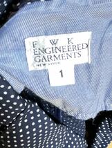 エンジニアードガーメンツ Engineered Garments　水玉柄　シャツジャケット 1 アメリカ製　ネイビー_画像3