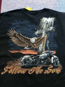 Follw the Son Tシャツ ハーレーダビッドソン 旧車 バイク　バイカー　キリスト　クリスチャン　アメリカ　ビンテージ