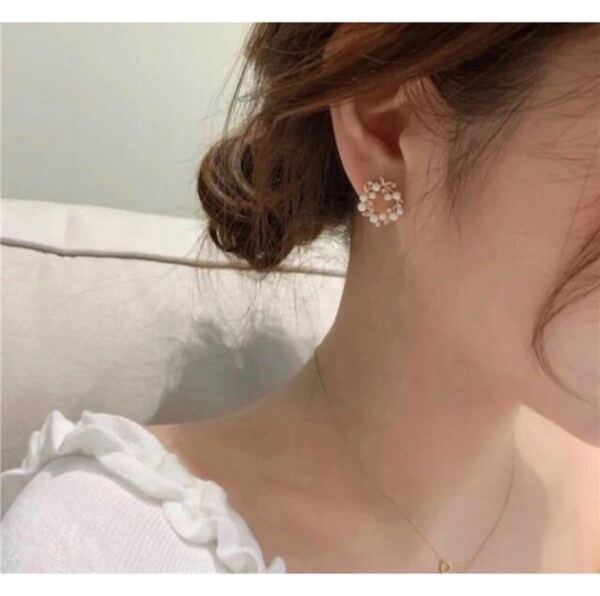 パールピアス パールリング お花 韓国ファッション ピアス ゴールド 韓国