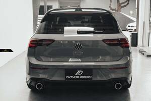 【FUTURE DESIGN】VW フォルクスワーゲン GOLF ゴルフ 8 GTI Mk8 リア スポイラー 本物Drycarbon ドライカーボン エアロ カスタム FD