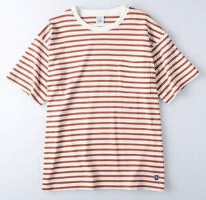 ◆新品◆ 定価3280円!! TOP-SIDER トップサイダー ボーダー柄 クルーネック Tシャツ カットソー 半袖 無地 赤 レッド メンズ Mサイズ