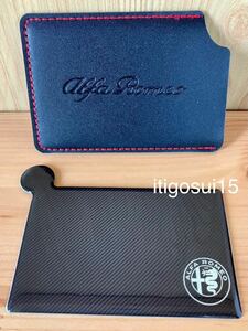 ◆★レア★【未使用】アルファロメオ ALFA ROMEO★ステンレスミラー 手鏡 カバー付★ノベルティ 非売品