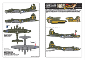 Kits-World(172238)1/72 B-17F フライングフォートレス'Hell's Angels'他用デカール