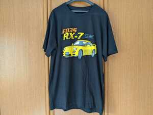 マツダ　FD3S RX-7 半袖Tシャツ 黒色　黄色　ブラック　イエロー　XLサイズ　即決　タグ　キーホルダー付き　新品未使用