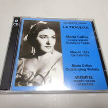 輸入盤/Archipel/2CD「ヴェルディ：椿姫 全曲」カラス/ヴァレッティ/タディ/ファブリティース/1951年メキシコLive_画像1