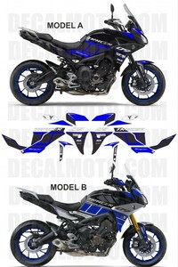 カスタム グラフィック デカール ステッカー 車体用 / ヤマハ トレーサー 900 TRACER 900 2018-2020 / FACTORY RACING BLACK