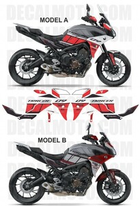 カスタム グラフィック デカール ステッカー 車体用 / ヤマハ トレーサー 900 TRACER 900 2018-2020 / FACTORY RACING GREY