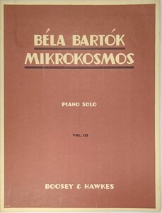 Bela Bartok Mikrokosmos piano solo vol.3(楽譜）/ Boosey & Hawkes