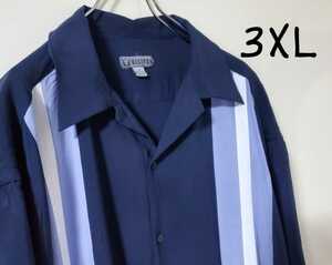 509/ VISITOR 半袖シャツ 切り替えシャツ オーバーサイズ ビックサイズ / 3XL