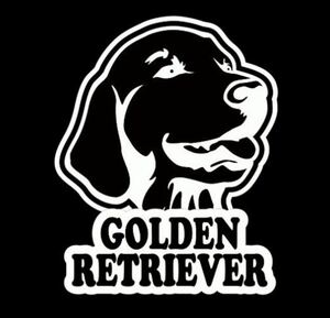 愛車に！犬 ゴールデンレトリバー ステッカー Goldenretriever ブラック
