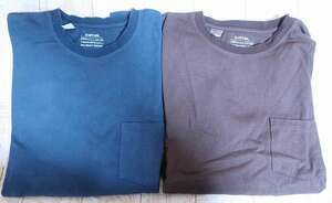 6-0380A/SHIPS any USA cotton short sleeves Basic pocket T-shirt Ships 2 point set 