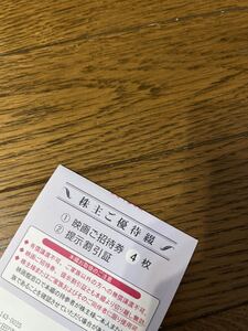 東京テアトル株主優待映画ご招待券4枚(8月〜10月2枚、11月〜1月2枚)提示割引証(女性名義)