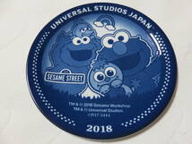 USJ UNIVERSAL STUDIOS セサミストリート 2018 イヤープレート エルモ モッピー クッキーモンスター ビッグバード 陶器 20.5-2.5㎝ 未使用,_画像1