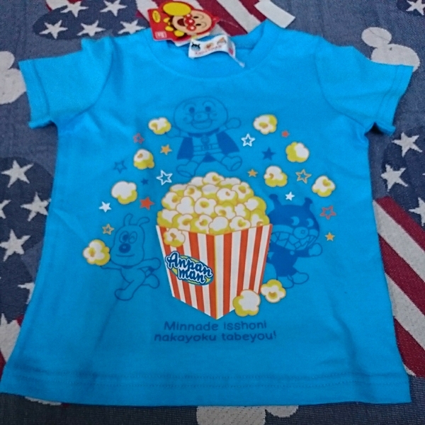 新品未使用 アンパンマン 半袖Tシャツ 青 サイズ90