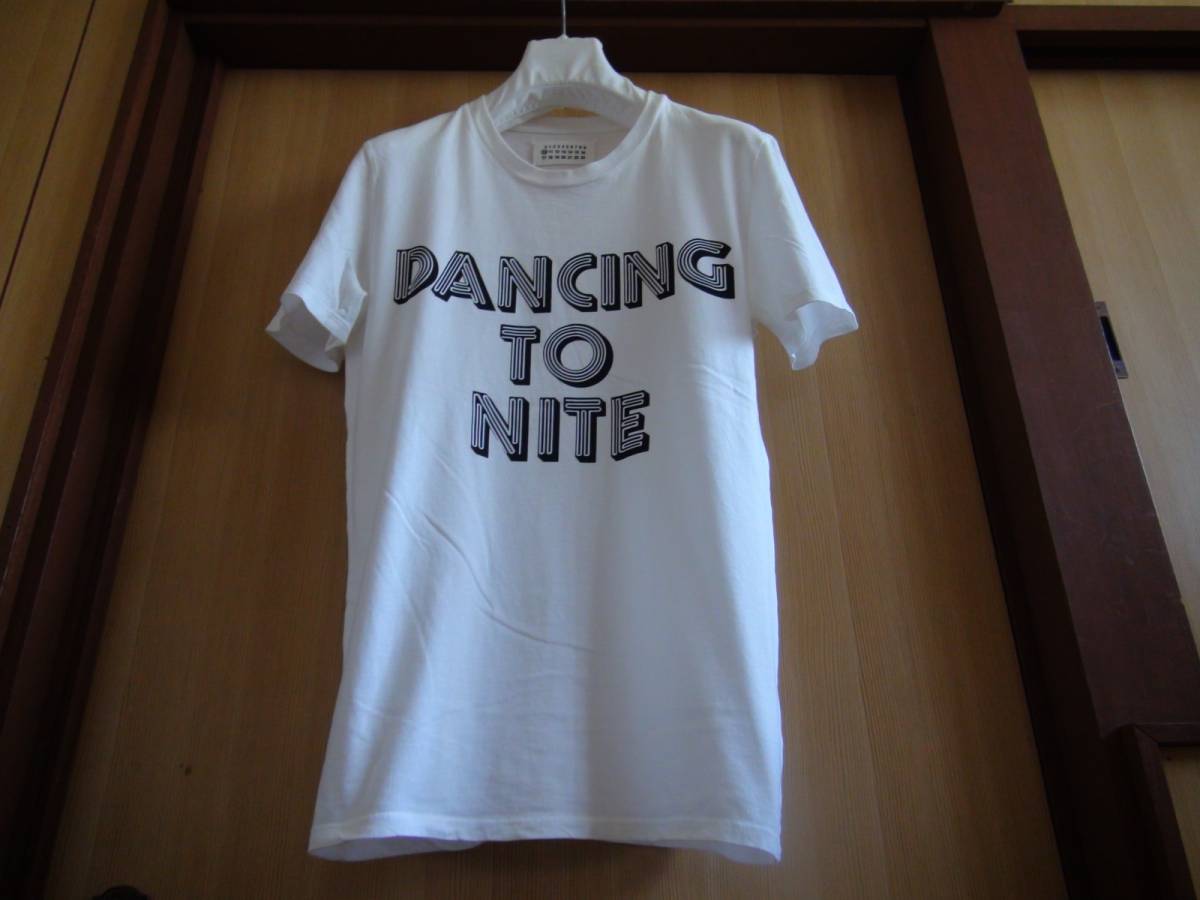 マルタン マルジェラ DANCING TO NITE プリント Tシャツ カットソー サイズ46 09SS 極美品 希少 レア 本人期 アーカイブ 送料無料