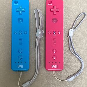 Wiiリモコンプラス(Wiiモーションプラス内蔵)2個セット 青(ブルー)1個・桃(ピンク)1個 ストラップ付き