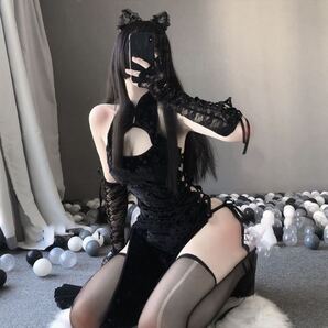 セクシー チャイナドレス コスプレ 編み上げサイドアップ