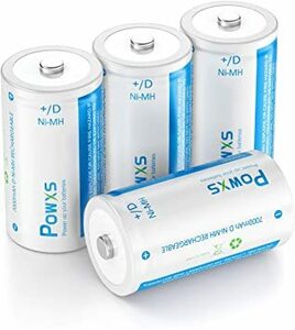普通 POWXS 単一電池 充電式電池 ニッケル水素充電池 超大容量7000mAh 約1200回使用可能 4本入り 液漏れ防止 