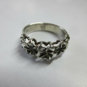  silver 925 ring floral print ring 9 number a little over silver stock disposal sale g742