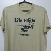 80sアメリカ製　Tシャツ　ML 茶　ヘリコプター　スクリーンスターズ　ヴィンテージ　アメリカ古着　sy2376_画像1