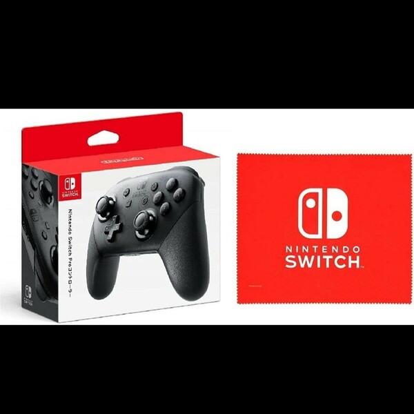 【新品未開封】amazon限定 NINTENDO SWITCH PROコントローラー switch マイクロファイバークロス 同梱