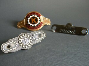 当時物 60‘s ★★自転車エンブレム 3p 状態良好 !! フロント飾り 金属製 bicycle emblem 実用車スポーツ車 看板 ★★未使用デッドストック