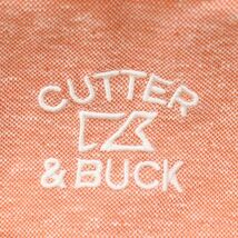 CUTTER&BUCK カッター＆バック 半袖 ロゴ刺繍★ 斜めライン リネン混 鹿の子 ボタンダウン ポロシャツ Sz.M　メンズ ゴルフ　C2T07491_7#D_画像6