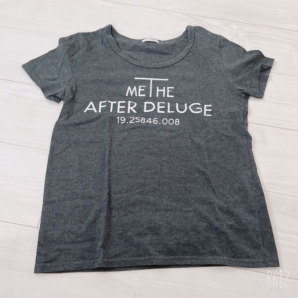 Tシャツ グレー 英字 Mサイズ 半袖Tシャツ ロゴTシャツ