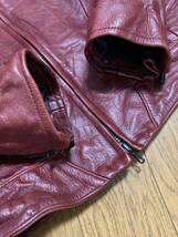 [CIVILIZED] 定価121,000 LEATHER TRACK JACKET 製品加工 トラックレザージャケット シングルライダース 1 牛革 ボルドー シヴィライズド_画像4