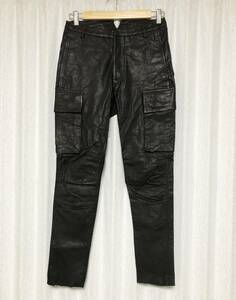  beautiful goods [BALMAIN] Biker cargo skinny leather ntsu cow leather 34 black lady's France made Balmain 