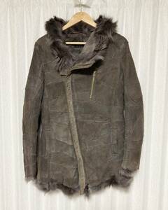 [TORNADO MART] 13AW regular price 71,400tos Carna sk LAP mouton coat L charcoal gray TLE-3506 sheep leather Tornado Mart 