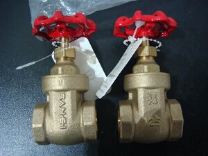 YS/F08QC-DA1 unused goods 2 piece set three .SANEI gate valve(bulb) JV35-20 3/4