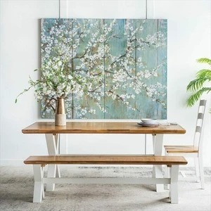 Art hand Auction モダンアンティーク 美しい桜の絵画 4枚組 美しい桜のパネル4枚組 桜のウォールデコ, 家具, インテリア, インテリア小物, その他