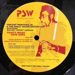 【HMV渋谷】VINCENT MONTANA, JR & THE PHILLY SOUND ORCHESTRA FEATURING WILLIAM SMOKE HOWARD/THAT'S WHAT LOVE DOES(PSW12001)