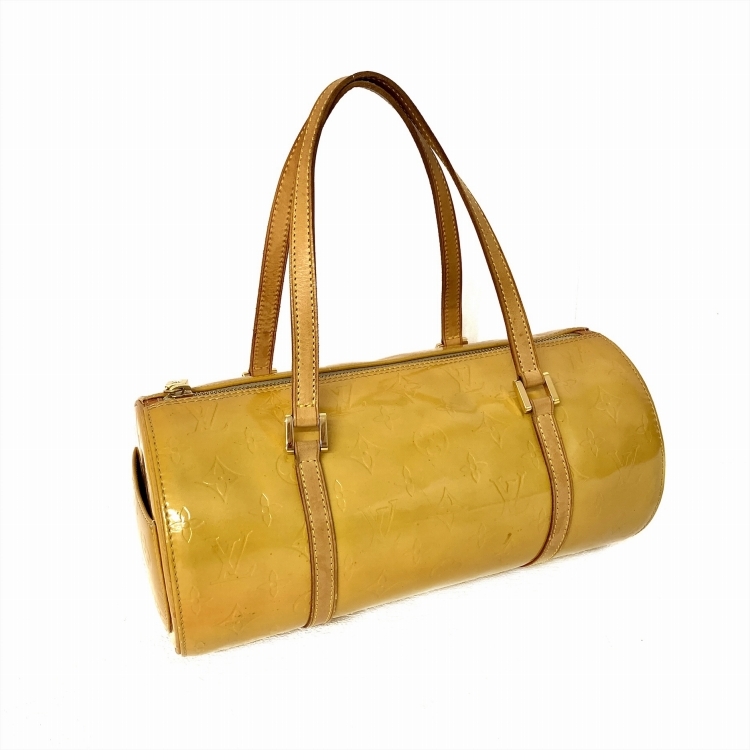 LOUIS VUITTON ルイ・ヴィトン モノグラム ヴェルニ ベッドフォード ミニボストン ハンド バッグ ソフトベージュ M91006