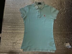 ★古着★POLO RALPH LAUREN★ラルフローレン★ポロシャツ★サイズS★サックスブルー★正規店購入★