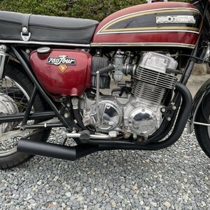 CB750K[K0~K7]　ショート管　ブラック　マフラー 【新品】国内生産