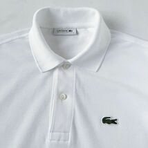 《美品》ラコステ LACOSTE ポロシャツ 2 ホワイト L1212 鹿の子 半袖 シャツ 白_画像6