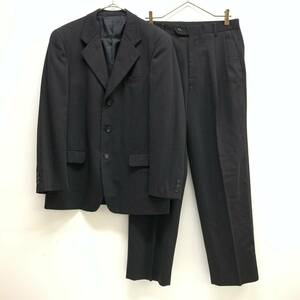 ☆K.T POUR HOMME キヨコタカセ FIVE FOXes セットアップスーツ バーズアイ 3Bテーラード サイズ2 ブラック 黒 古着【送料一律/同梱可能】