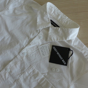 即決 送料無料 美品 希少モデル ISSEY MIYAKE MEN イッセイミヤケメン シワ加工 長袖シャツ サイズ3(Lサイズほど)