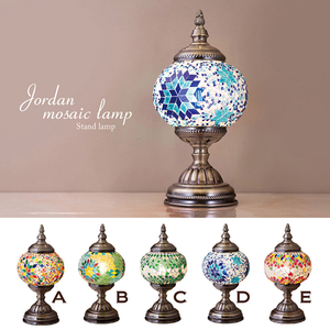  Kirakira mo The ik style desk light indirect lighting Asian ethnic stained glass manner joru Dan table lamp .. living 