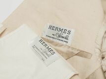 ME1005◎HERMES PAR Cifonelli/エルメス×チフォネリ*メンズ/リネンスーツ/3ピーススーツ/3Bシングル/スリーピース/ソリッド/ベージュ系_画像10