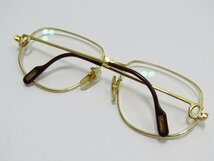 ●1円スタート CARTIER カルティエ トリニティ 眼鏡 ゴールドフレーム 度入り メガネ アイウェア 58□18 135●_画像3