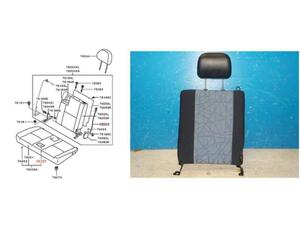 三菱 純正 パジェロミニ 《 H58A 》 リアシート P21400-22001441