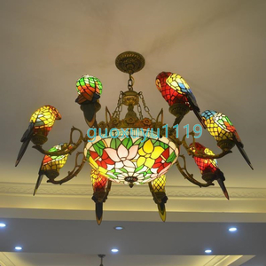  ultimate beautiful goods * feeling of luxury full load stained glass pendant light gorgeous ceiling lighting stained glass lamp glasswork goods 