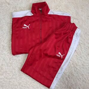プーマ PUMA 赤 ジャージ プージャー スポーツ 服 上下セット メンズ